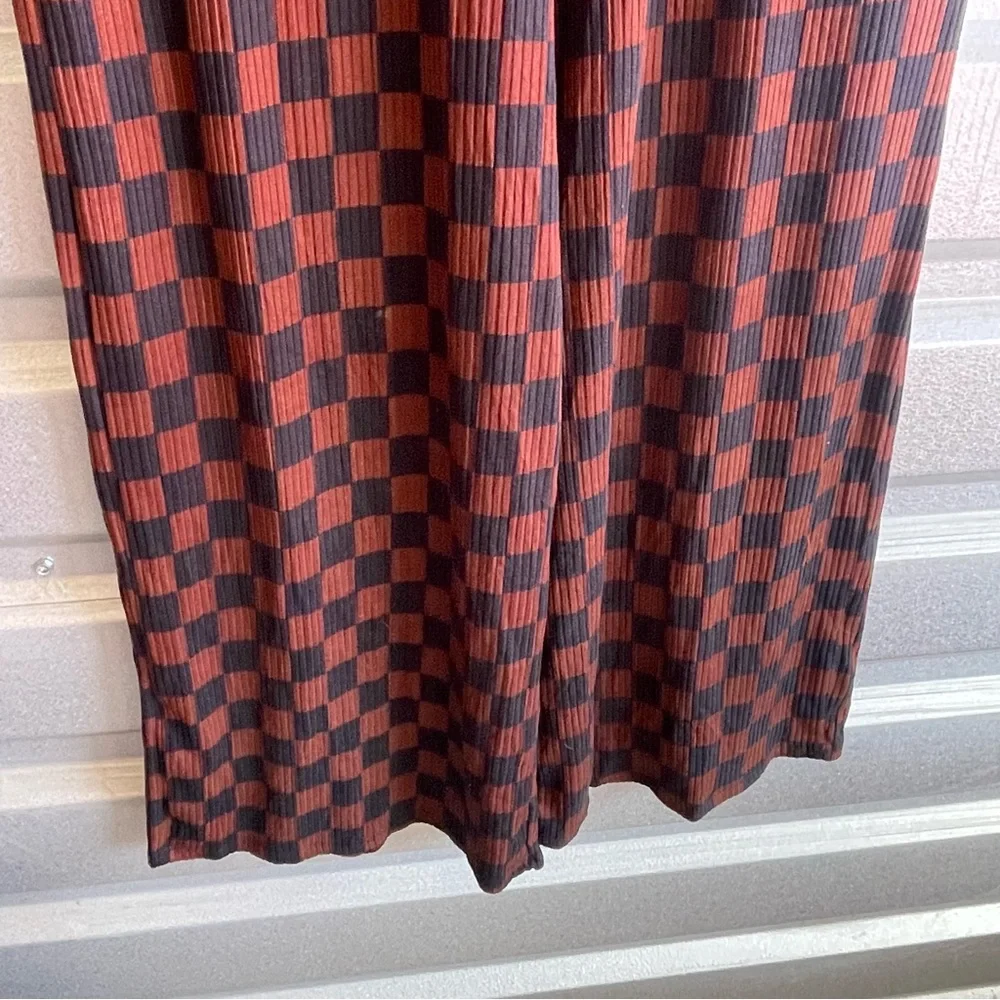 Dressed in LALA checkered wide leg pull on pant - Picture 3 of 5